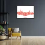 Poster Skyline Nijmgen Watercolor Paint Rechthoek Horizontaal Met Lijst Template PBF 50 70 Horizontaal Steden 12 2