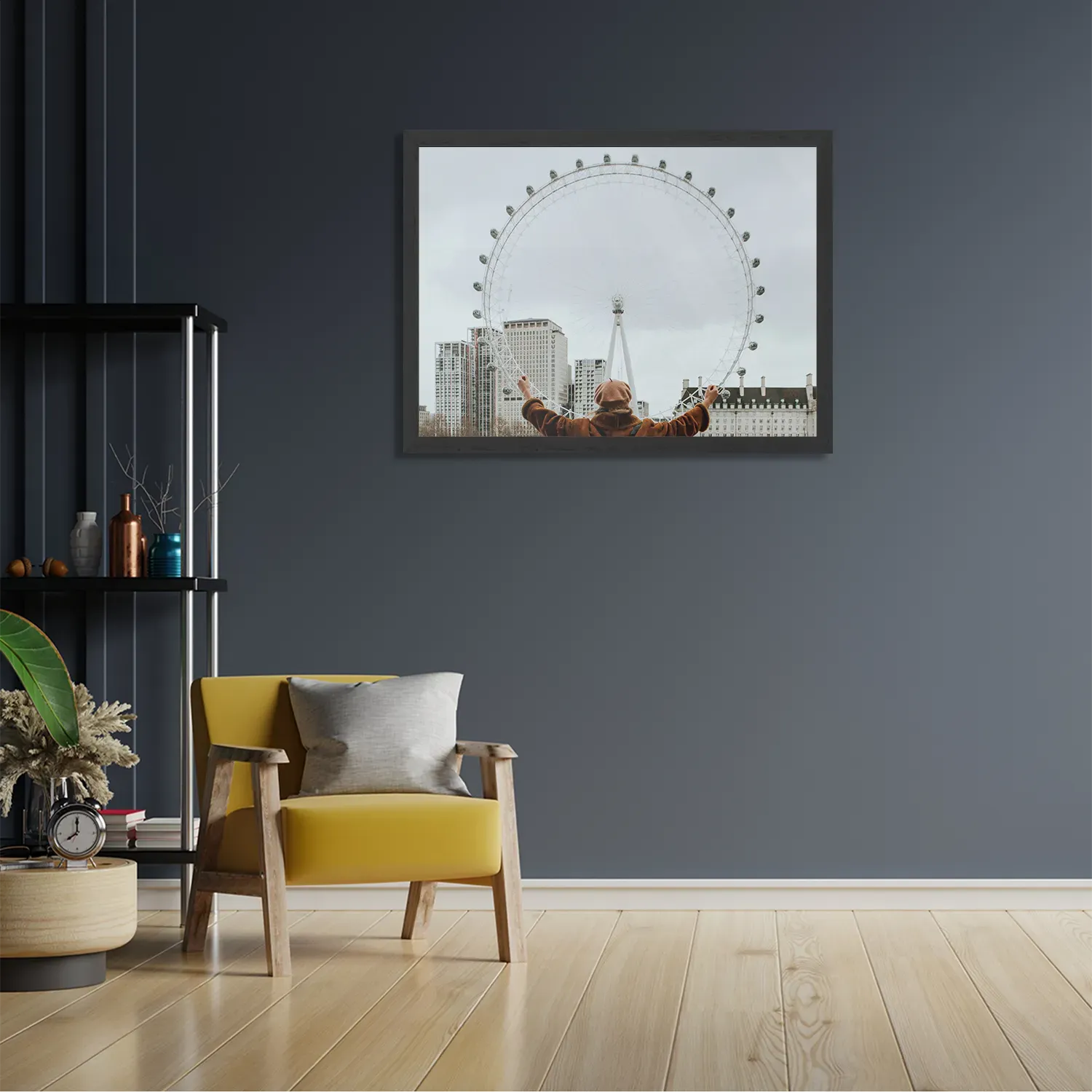 Poster London Eye Rechthoek Horizontaal Met Lijst Template PBF 50 70 Horizontaal Steden 14 2