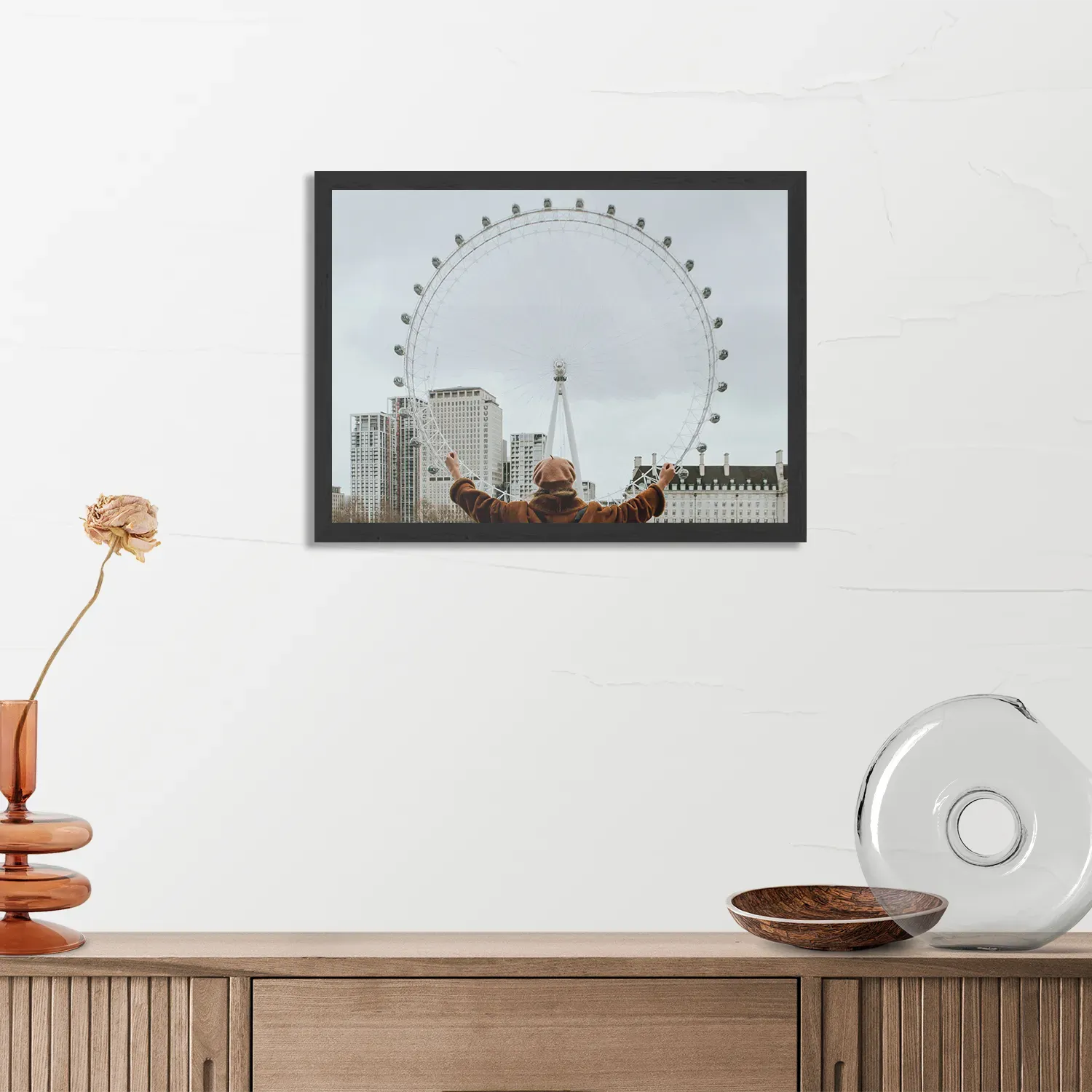 Poster London Eye Rechthoek Horizontaal Met Lijst Template PBF 50 70 Horizontaal Steden 14 3