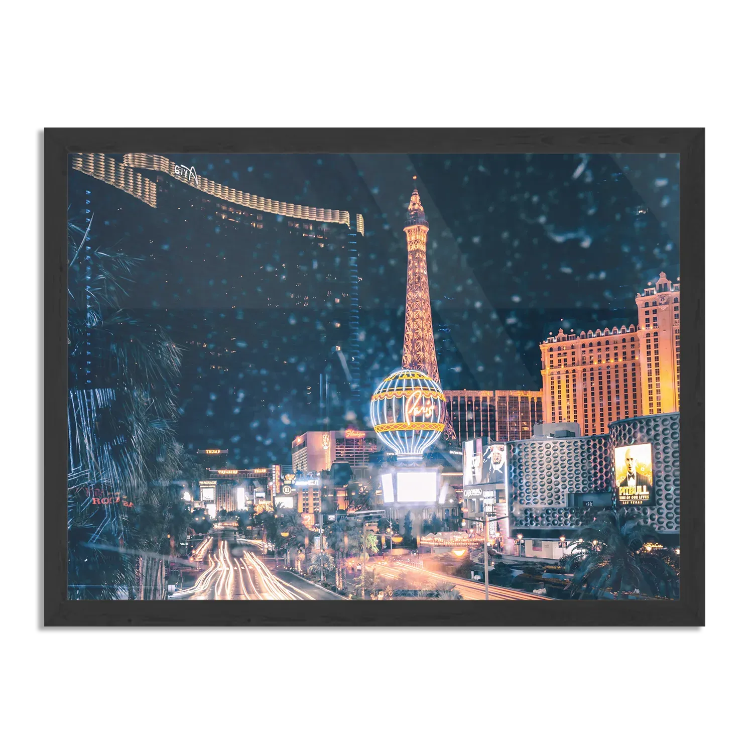 Poster Las Vegas at Night Rechthoek Horizontaal Met Lijst Template PBF 50 70 Horizontaal Steden 16 1