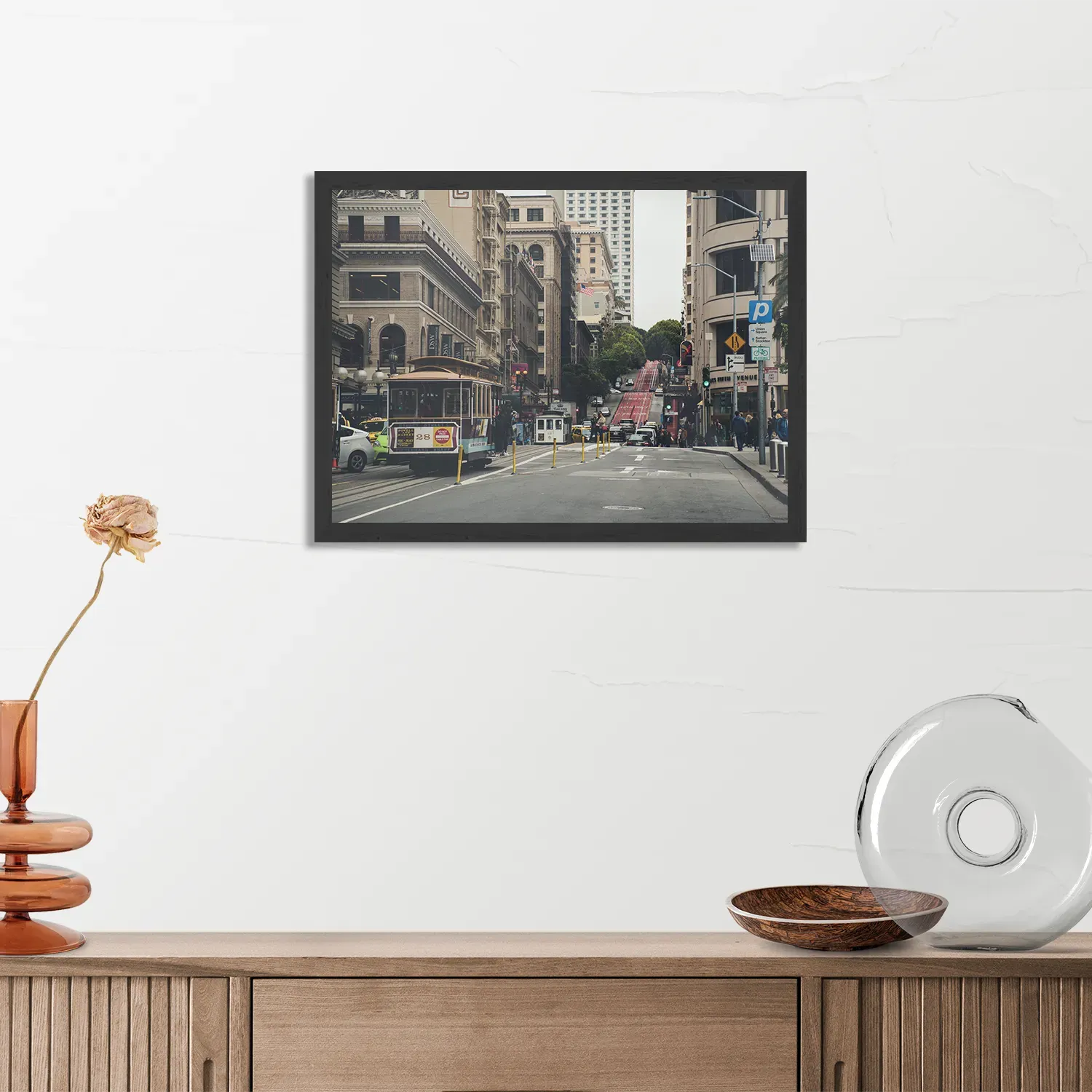 Poster San Francisco City Rechthoek Horizontaal Met Lijst Template PBF 50 70 Horizontaal Steden 17 3