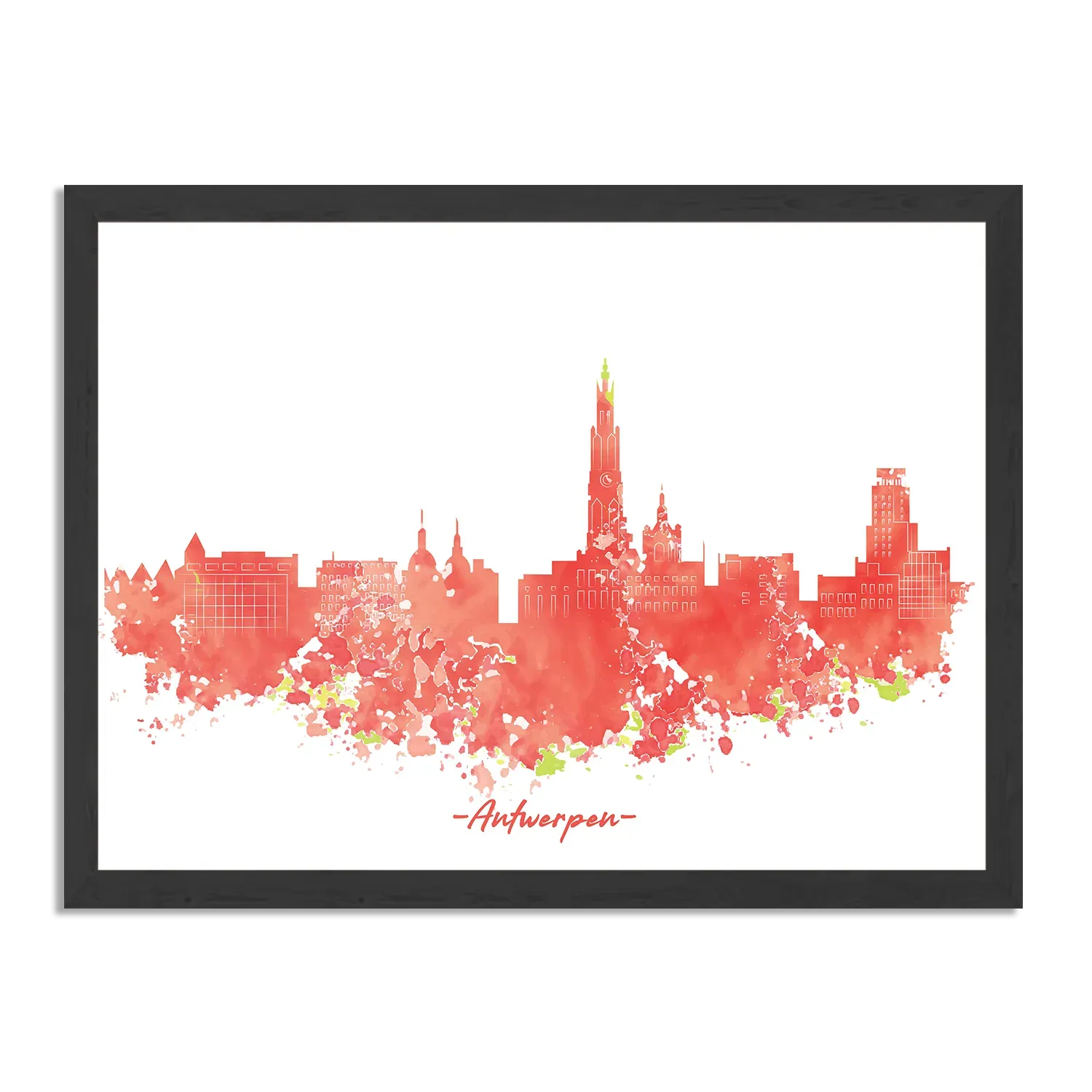 Template_PBF_50-70_Horizontaal_Steden_2-1 Poster Skyline Antwerpen Watercolor Paint Rechthoek Horizontaal Met Lijst Template PBF 50 70 Horizontaal Steden 2 1