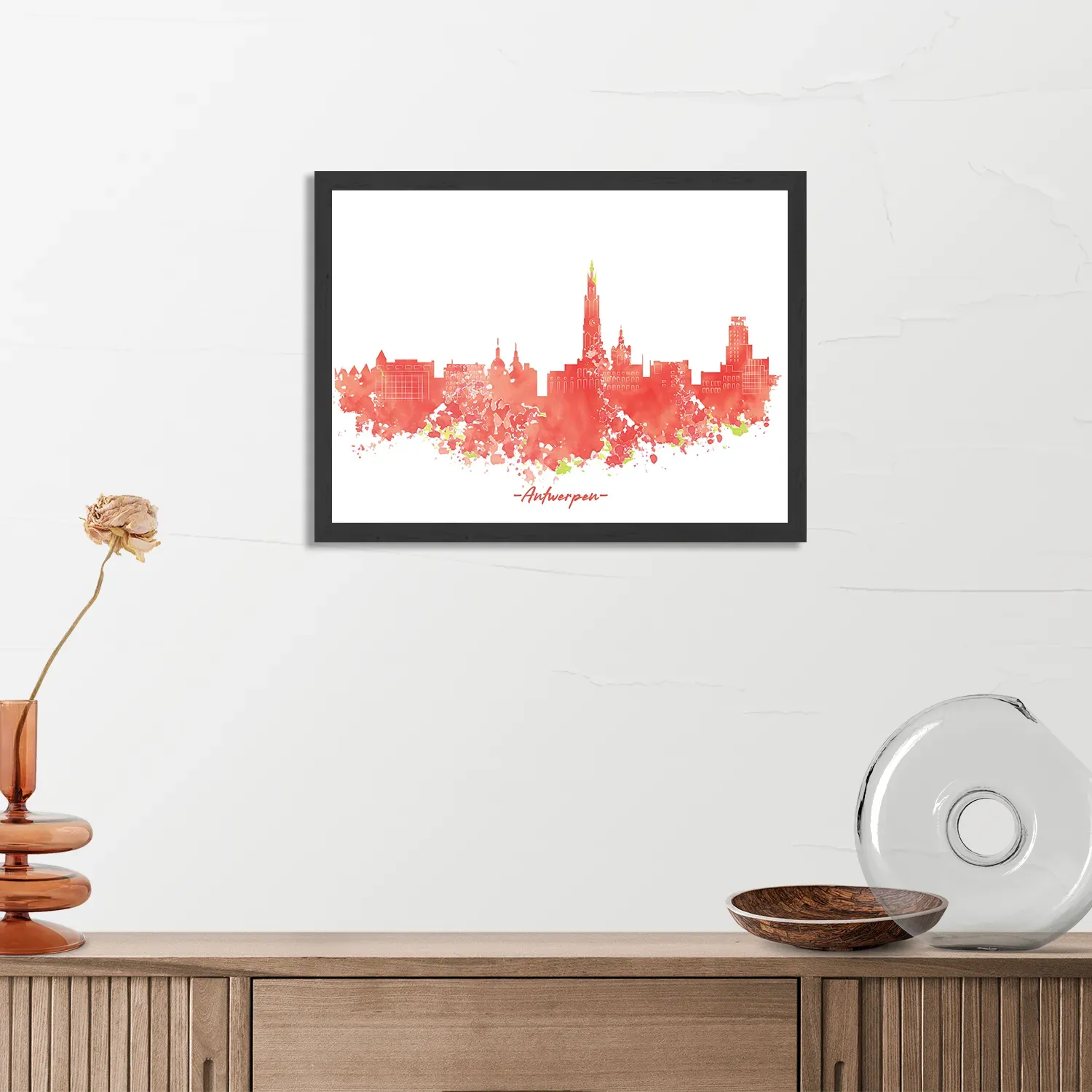 Template_PBF_50-70_Horizontaal_Steden_2-3 Poster Skyline Antwerpen Watercolor Paint Rechthoek Horizontaal Met Lijst Template PBF 50 70 Horizontaal Steden 2 3