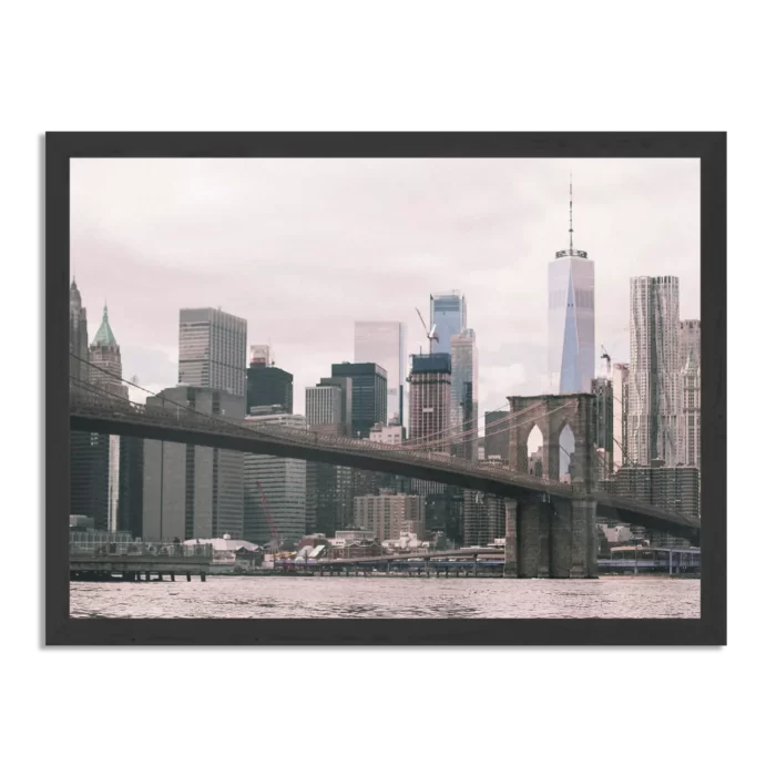 Poster Brooklyn Bridge New York Rechthoek Horizontaal Met Lijst Template PBF 50 70 Horizontaal Steden 24 1