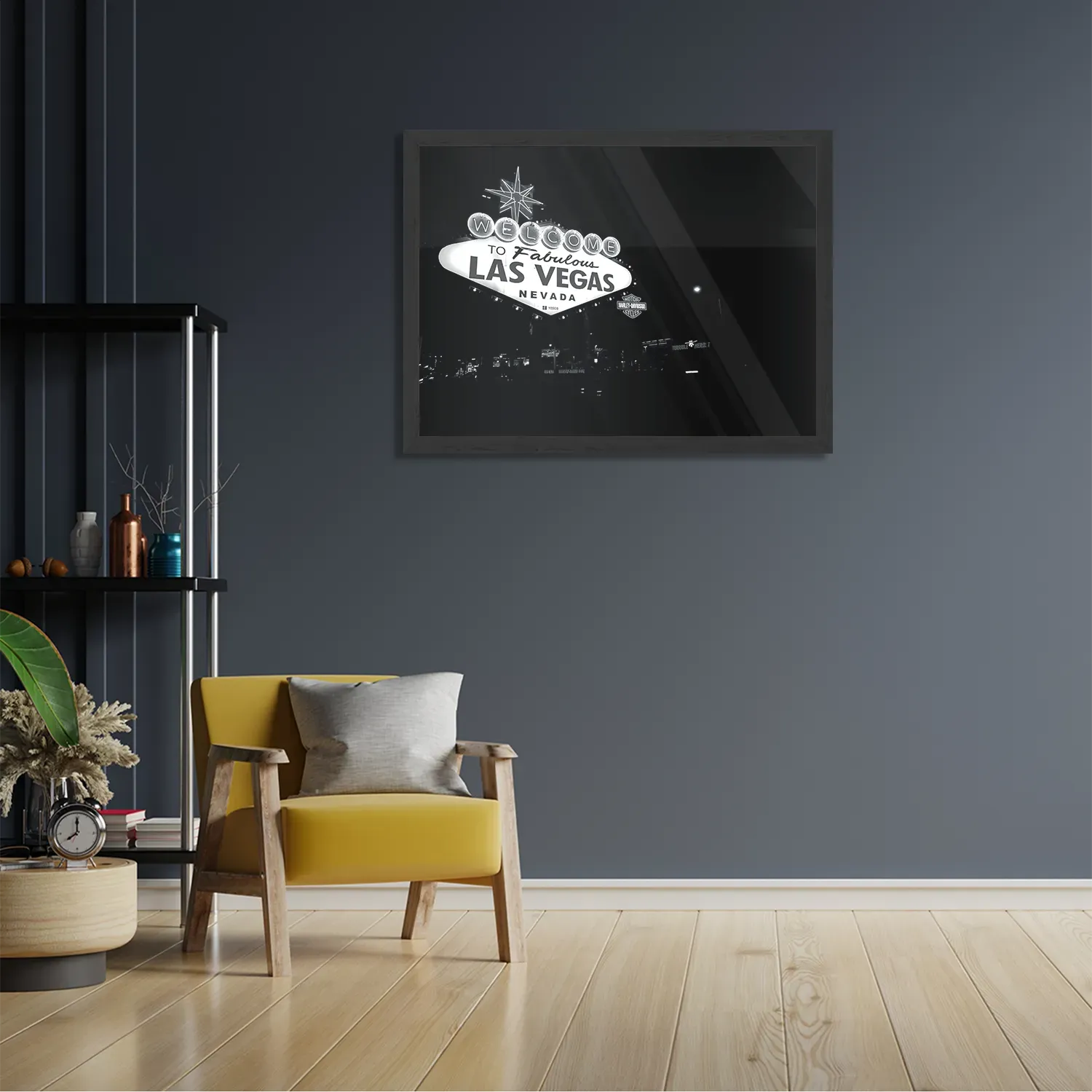 Poster Welcome to Fabulous Las Vegas Zwart Wit Rechthoek Horizontaal Met Lijst Template PBF 50 70 Horizontaal Steden 30 2