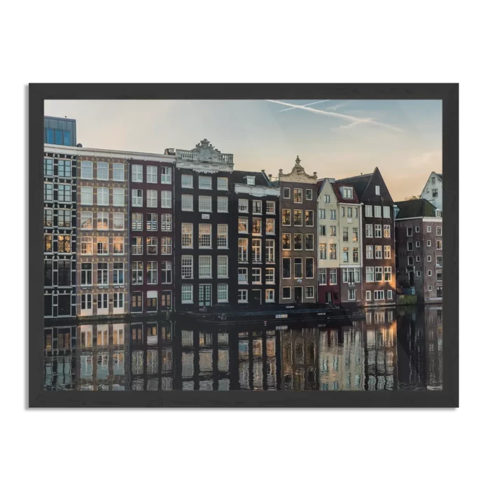 Poster Aan die Amsterdamse Gracht Rechthoek Horizontaal Met Lijst Template PBF 50 70 Horizontaal Steden 33 1
