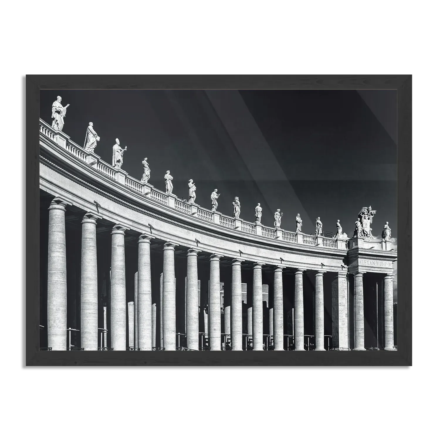 Poster De Zuilen van het Sint-Pietersplein Rechthoek Horizontaal Met Lijst Template PBF 50 70 Horizontaal Steden 42 1