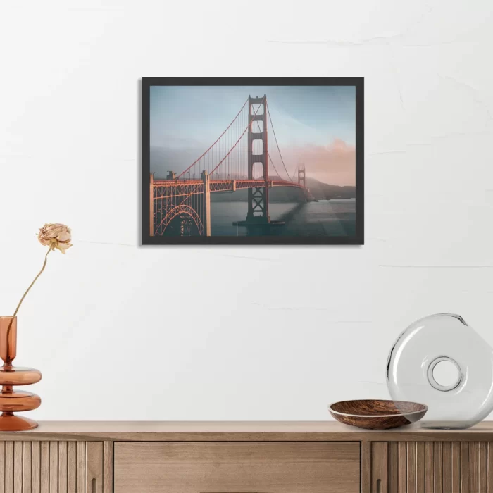 Poster Golden Gate Bridge San Francisco Rechthoek Horizontaal Met Lijst Template PBF 50 70 Horizontaal Steden 49 3
