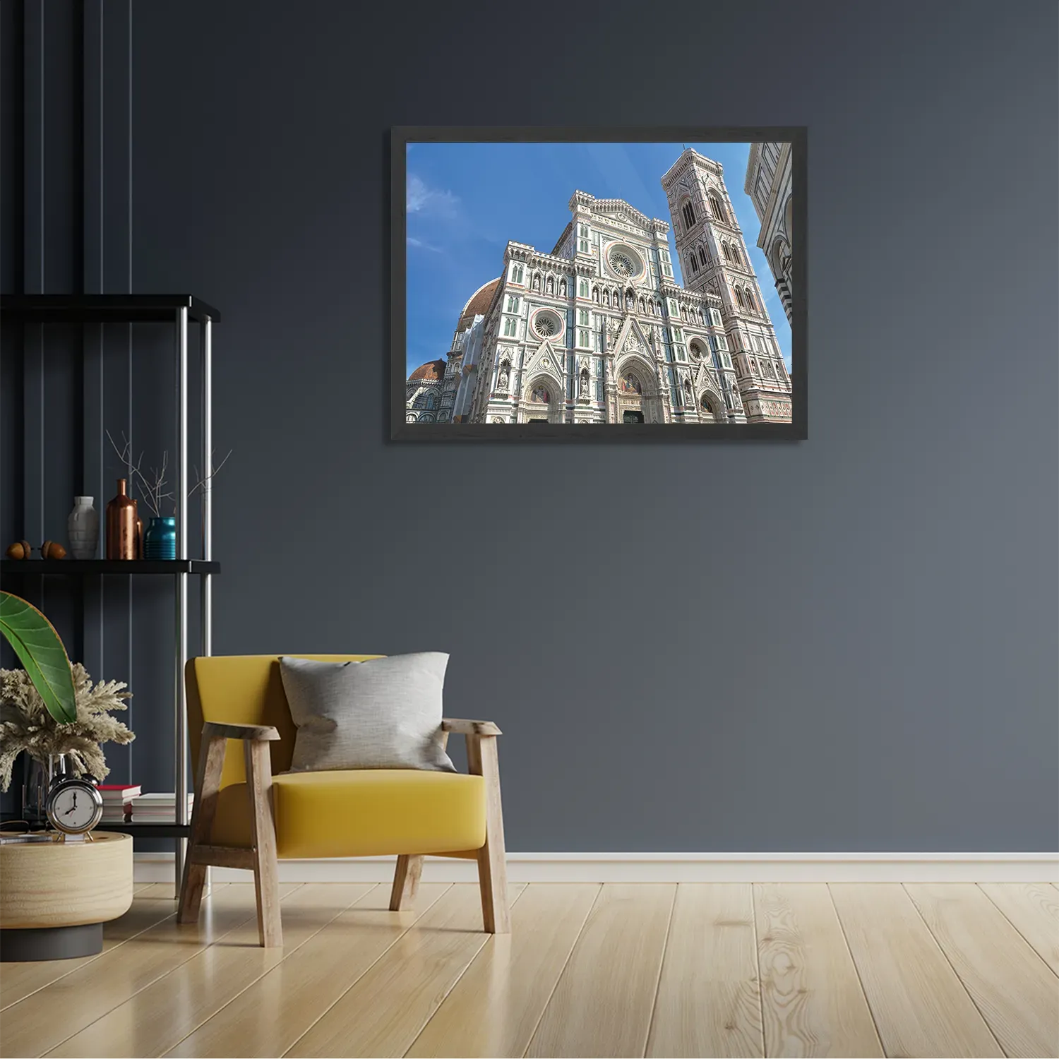 Poster De Kathedraal Van Florence Duomo Vooraanzicht Rechthoek Horizontaal Met Lijst Template PBF 50 70 Horizontaal Steden 62 2