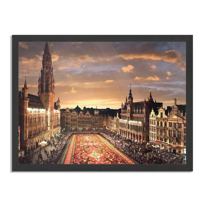 Poster Grote Markt Brussel Rechthoek Horizontaal Met Lijst Template PBF 50 70 Horizontaal Steden 99 1