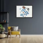 Poster Prent Natuur Vogel en Bloemen 04 Rechthoek Horizontaal Met Lijst Template PBF 50 70 Horizontaal Vintage 4 2