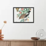 Poster Prent Natuur Vogel en Bloemen 05 Rechthoek Horizontaal Met Lijst Template PBF 50 70 Horizontaal Vintage 5 3