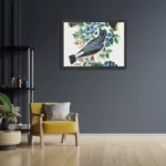 Poster Prent Natuur Vogel en Bloemen 06 Rechthoek Horizontaal Met Lijst Template PBF 50 70 Horizontaal Vintage 6 2