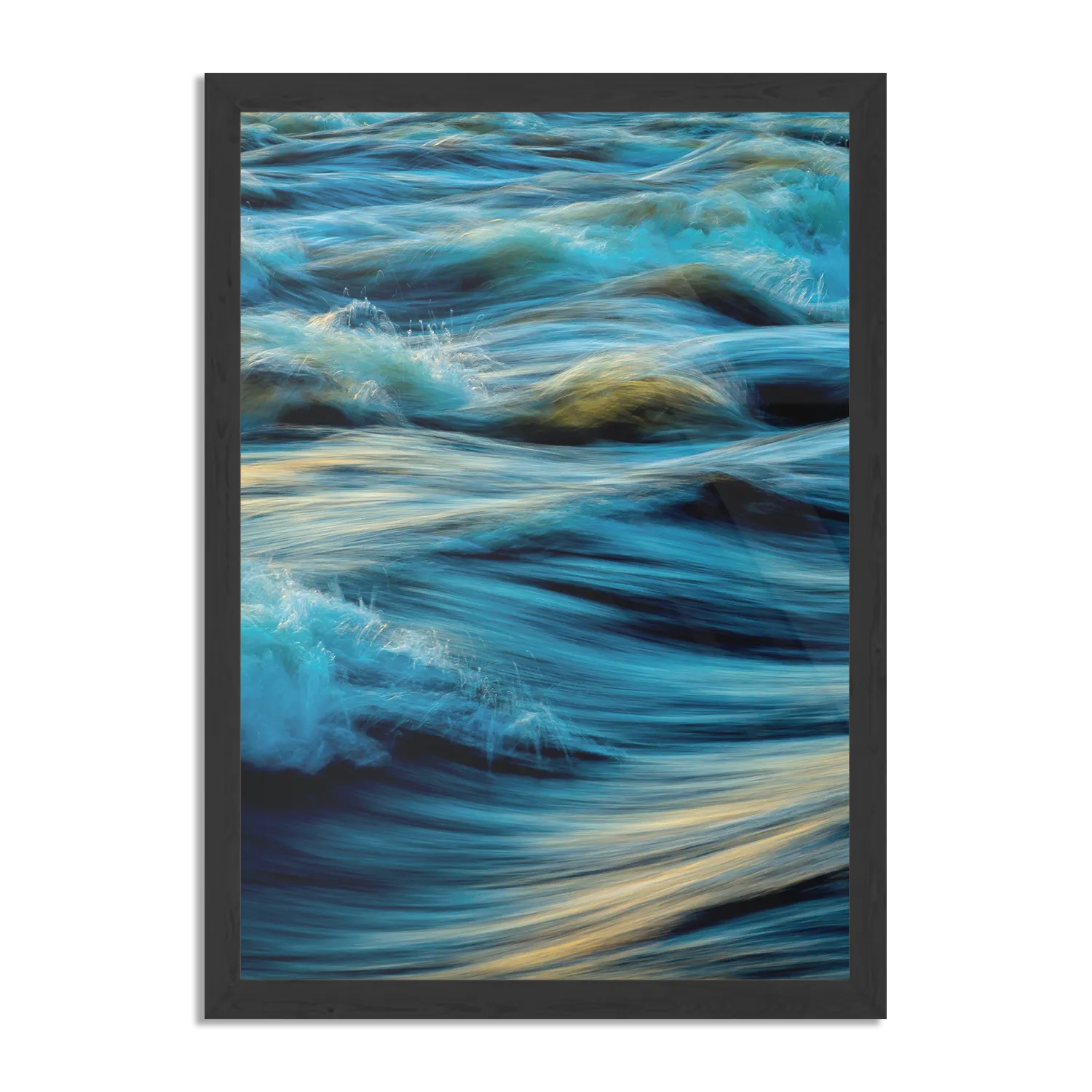 Poster Oceaan - Golven - Zee Rechthoek Verticaal Met Lijst Template PBL 50 70 Verticaal Abstract 02 1