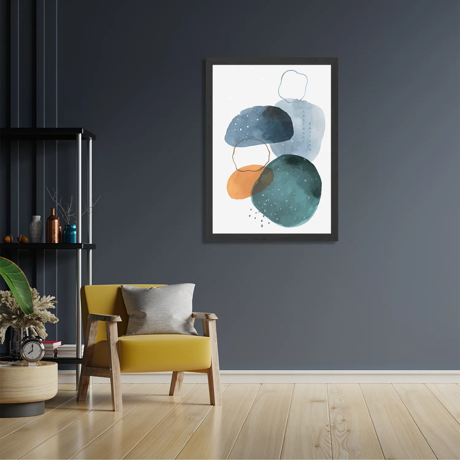 Poster Scandinavisch Kleurrijk Rechthoek Verticaal Met Lijst Template PBL 50 70 Verticaal Abstract 08 2