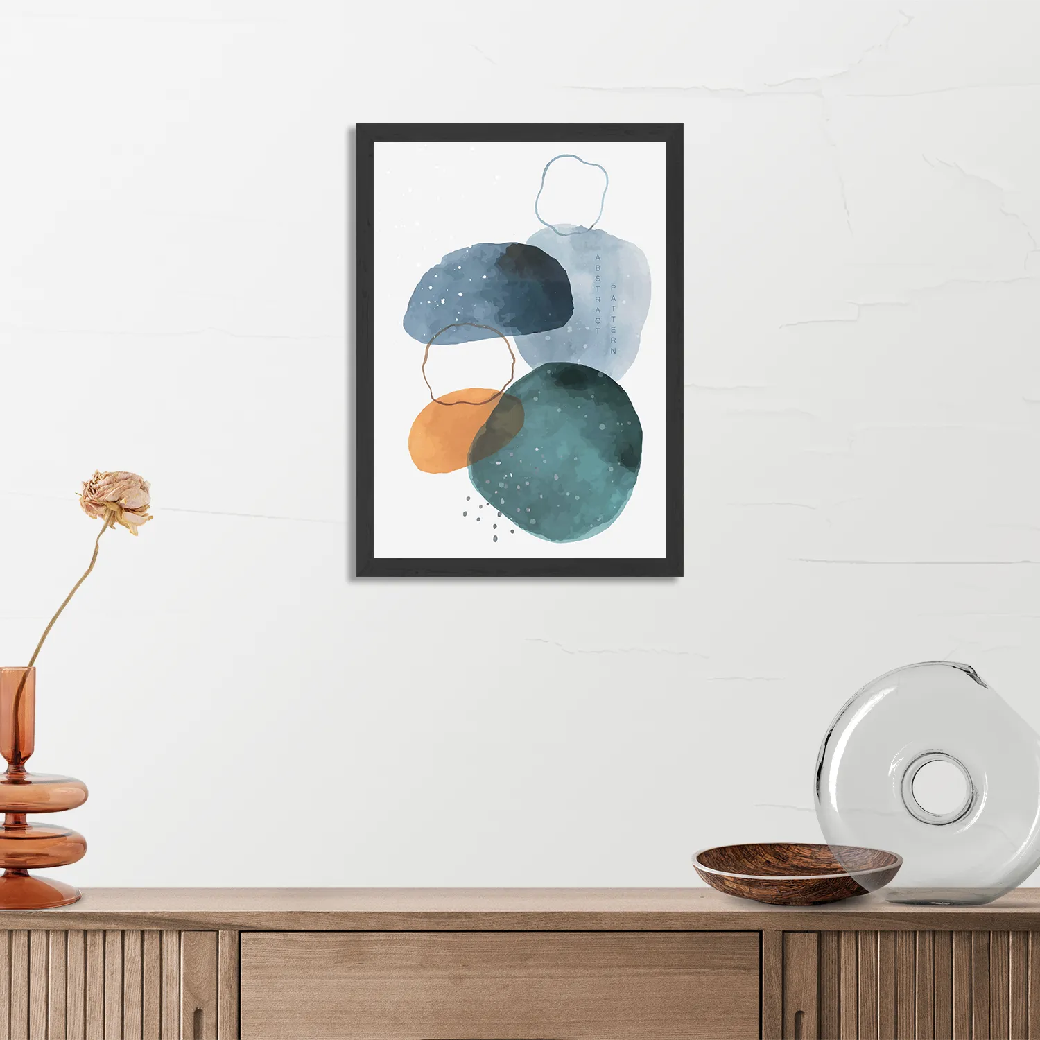 Poster Scandinavisch Kleurrijk Rechthoek Verticaal Met Lijst Template PBL 50 70 Verticaal Abstract 08 3