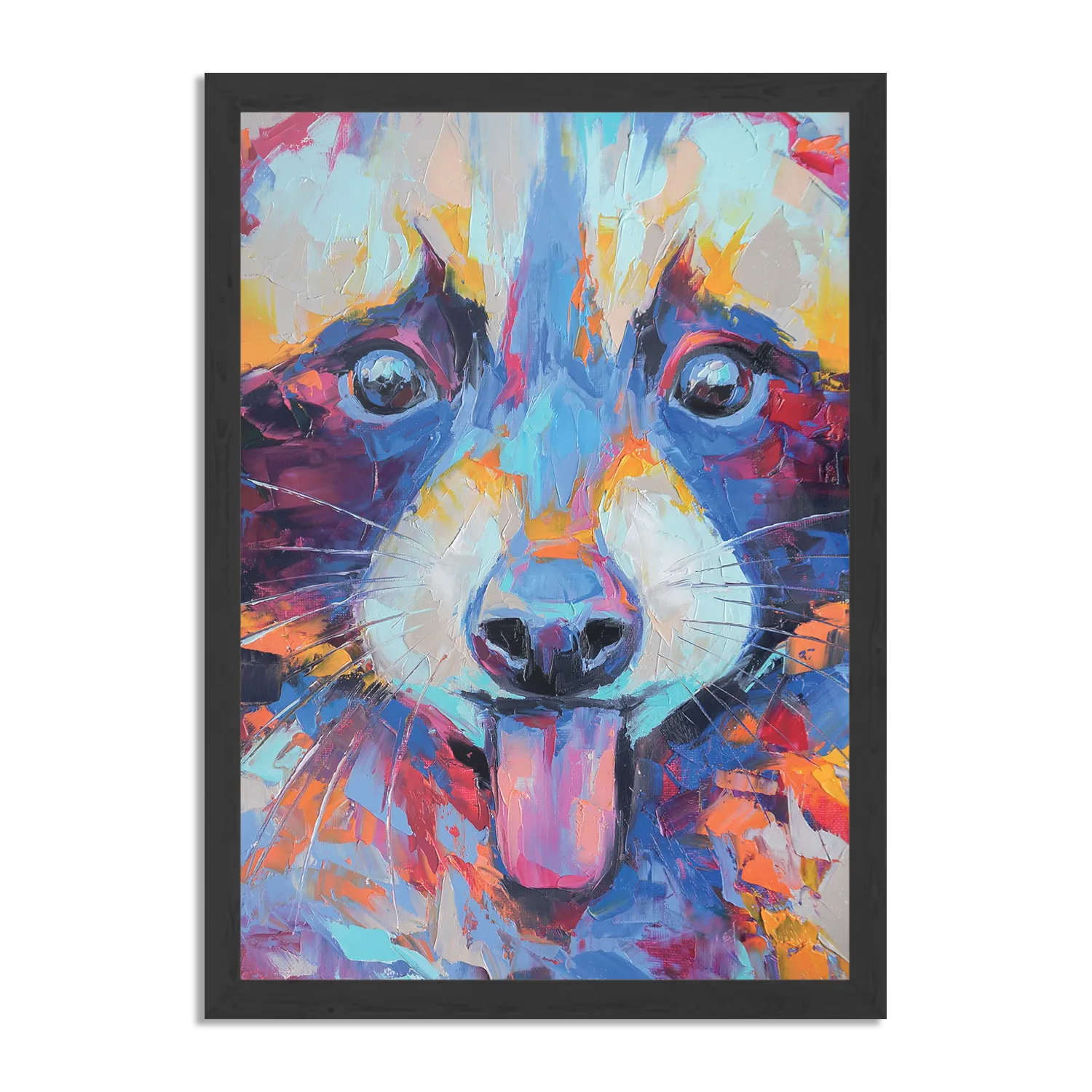 Poster Vossenkop Kunst 02 Rechthoek Verticaal Met Lijst Template PBL 50 70 Verticaal Abstract 102 1