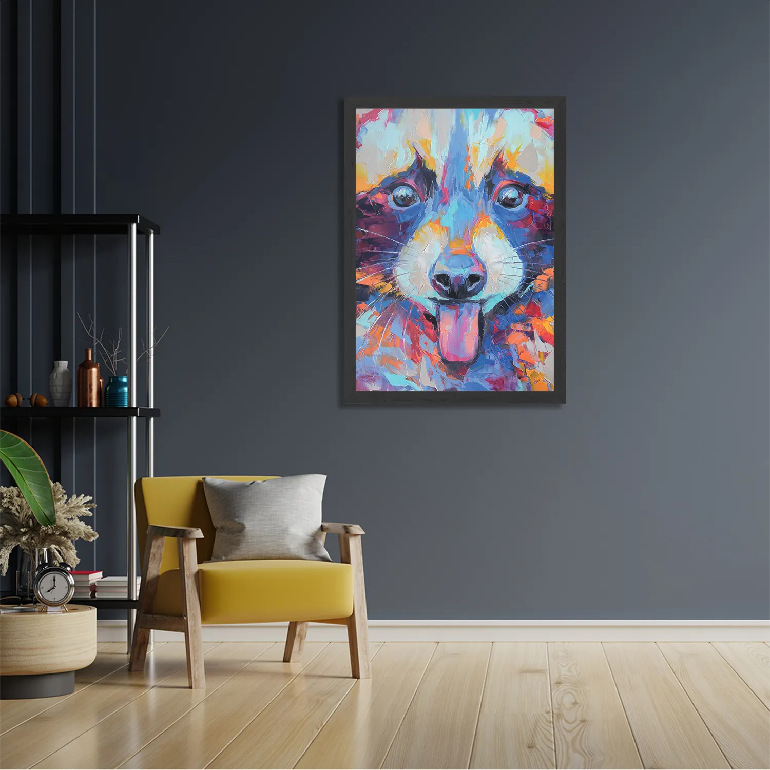 Poster Vossenkop Kunst 02 Rechthoek Verticaal Met Lijst Template PBL 50 70 Verticaal Abstract 102 2