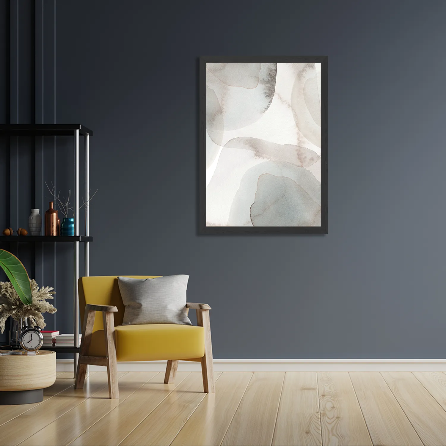 Poster Abstract Rustige Tinten met Accent 03 Rechthoek Verticaal Met Lijst Template PBL 50 70 Verticaal Abstract 108 2