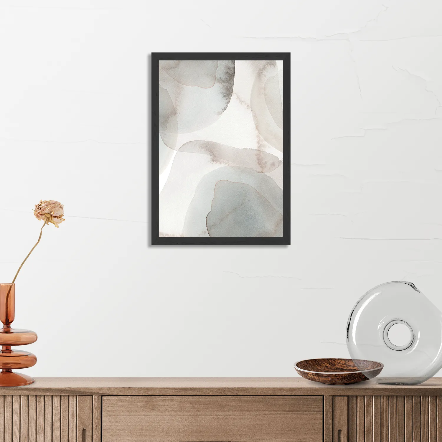 Poster Abstract Rustige Tinten met Accent 03 Rechthoek Verticaal Met Lijst Template PBL 50 70 Verticaal Abstract 108 3