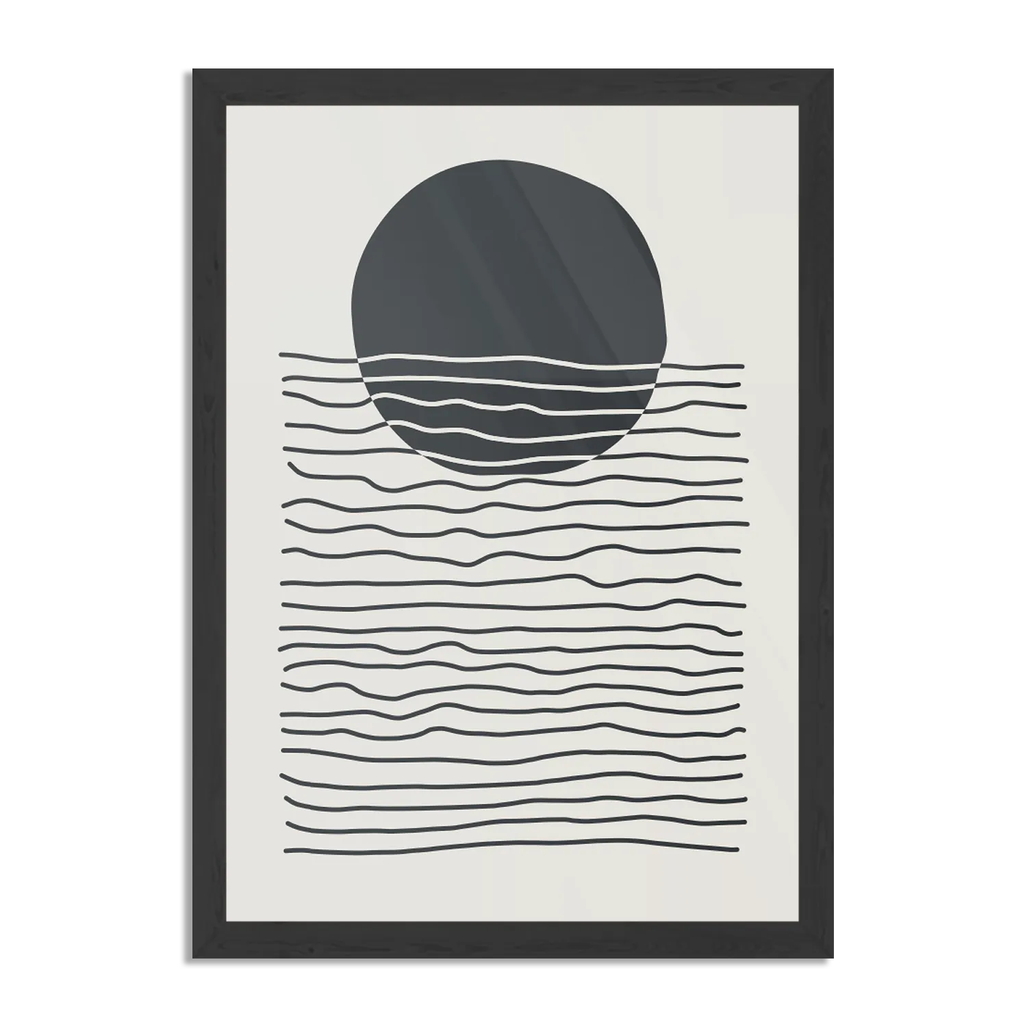 Poster Scandinavisch Basis Zwart Rechthoek Verticaal Met Lijst Template PBL 50 70 Verticaal Abstract 11 1