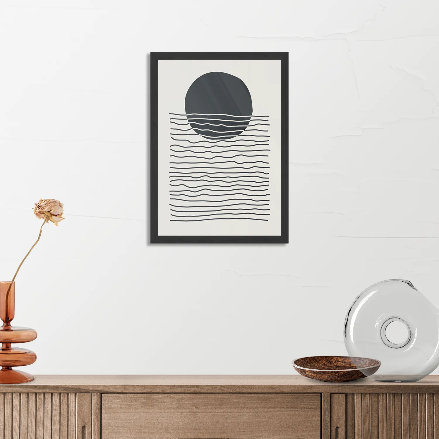 Poster Scandinavisch Basis Zwart Rechthoek Verticaal Met Lijst Template PBL 50 70 Verticaal Abstract 11 3