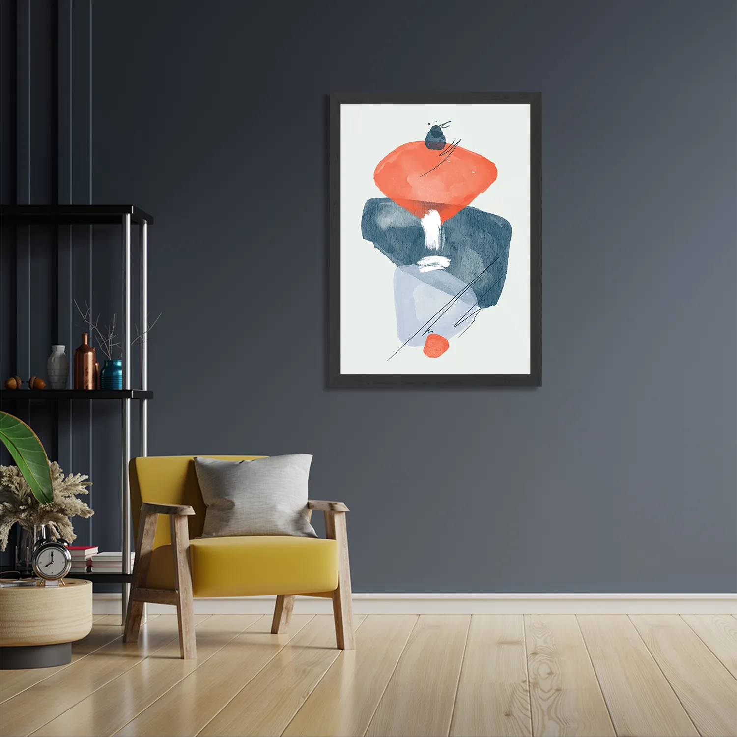 Poster Scandinavisch Design Rechthoek Verticaal Met Lijst Template PBL 50 70 Verticaal Abstract 116 2