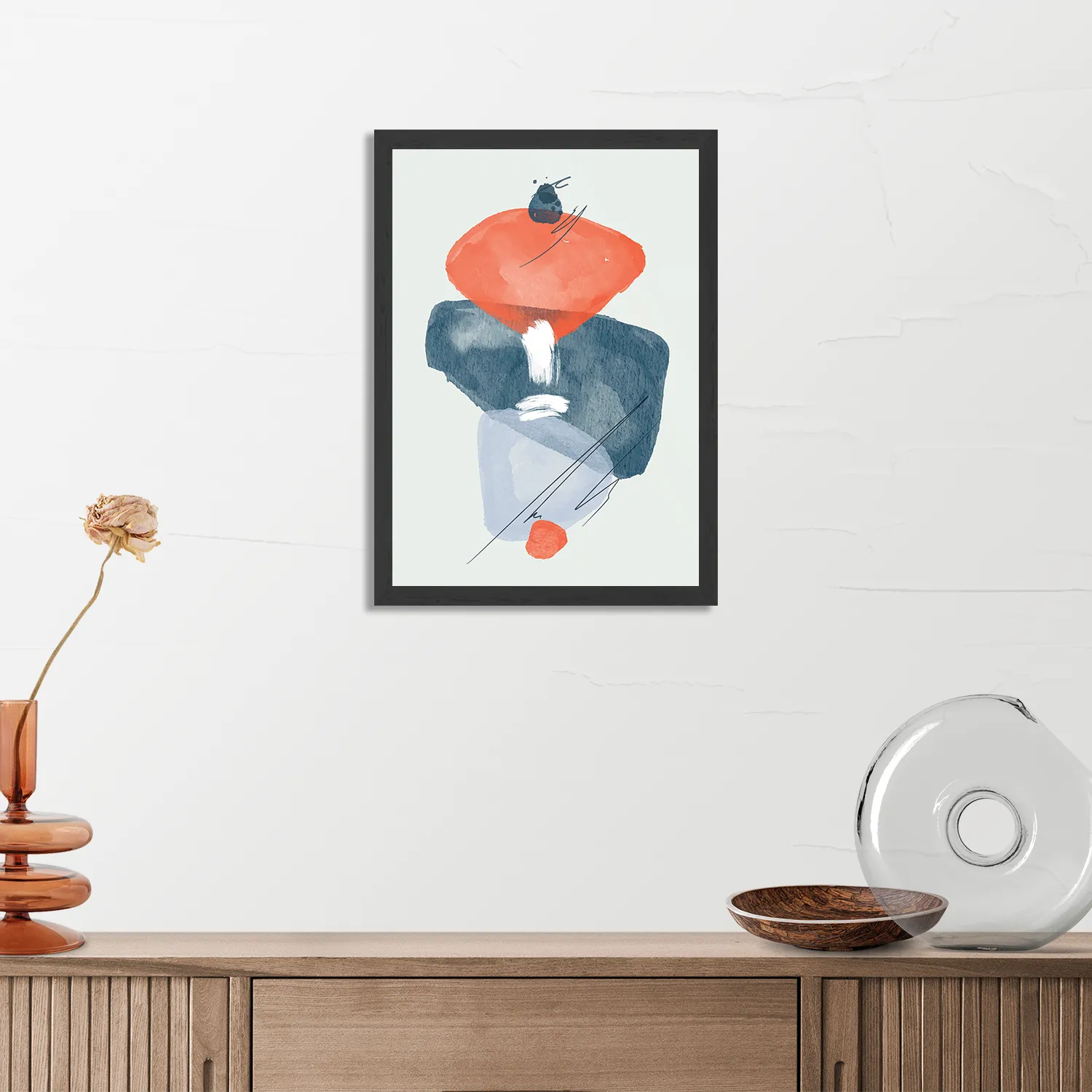 Poster Scandinavisch Design Rechthoek Verticaal Met Lijst Template PBL 50 70 Verticaal Abstract 116 3