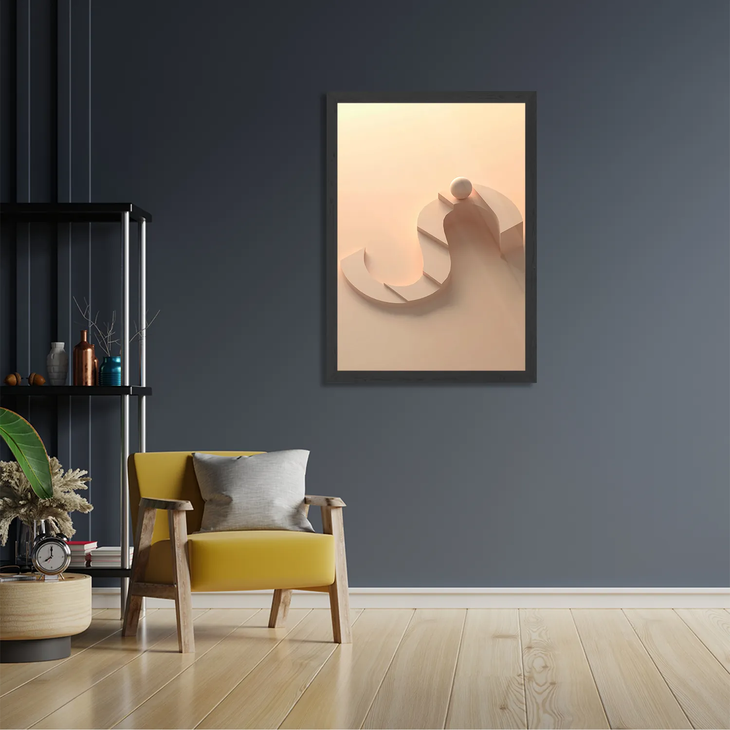 Poster Letter S Rechthoek Verticaal Met Lijst Template PBL 50 70 Verticaal Abstract 12 2