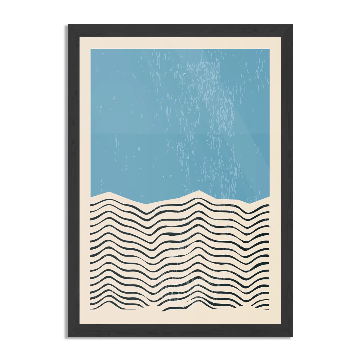 Poster Scandinavisch Basis Blauw Rechthoek Verticaal Met Lijst Template PBL 50 70 Verticaal Abstract 13 1