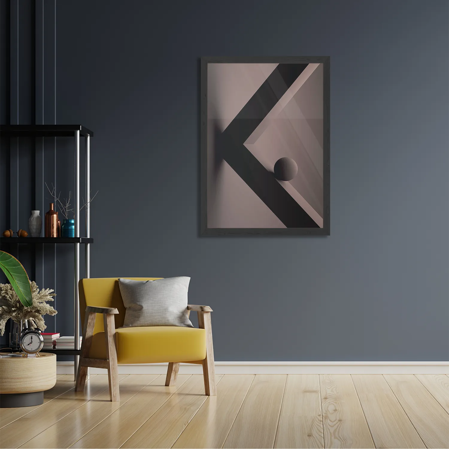 Poster Letter K Rechthoek Verticaal Met Lijst Template PBL 50 70 Verticaal Abstract 19 2