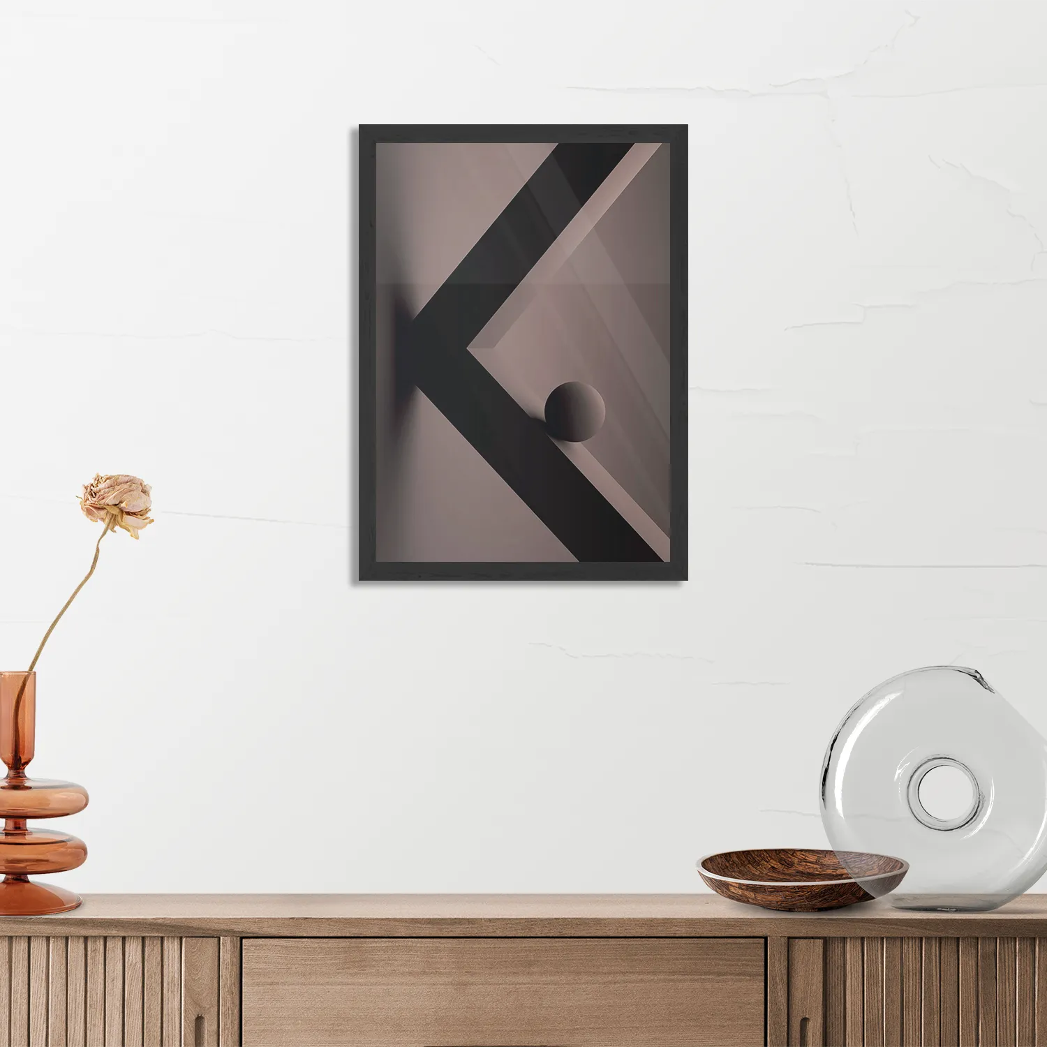 Poster Letter K Rechthoek Verticaal Met Lijst Template PBL 50 70 Verticaal Abstract 19 3