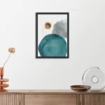 Poster Abstract Cirkels Multikleur 01 Rechthoek Verticaal Met Lijst Template PBL 50 70 Verticaal Abstract 20 3