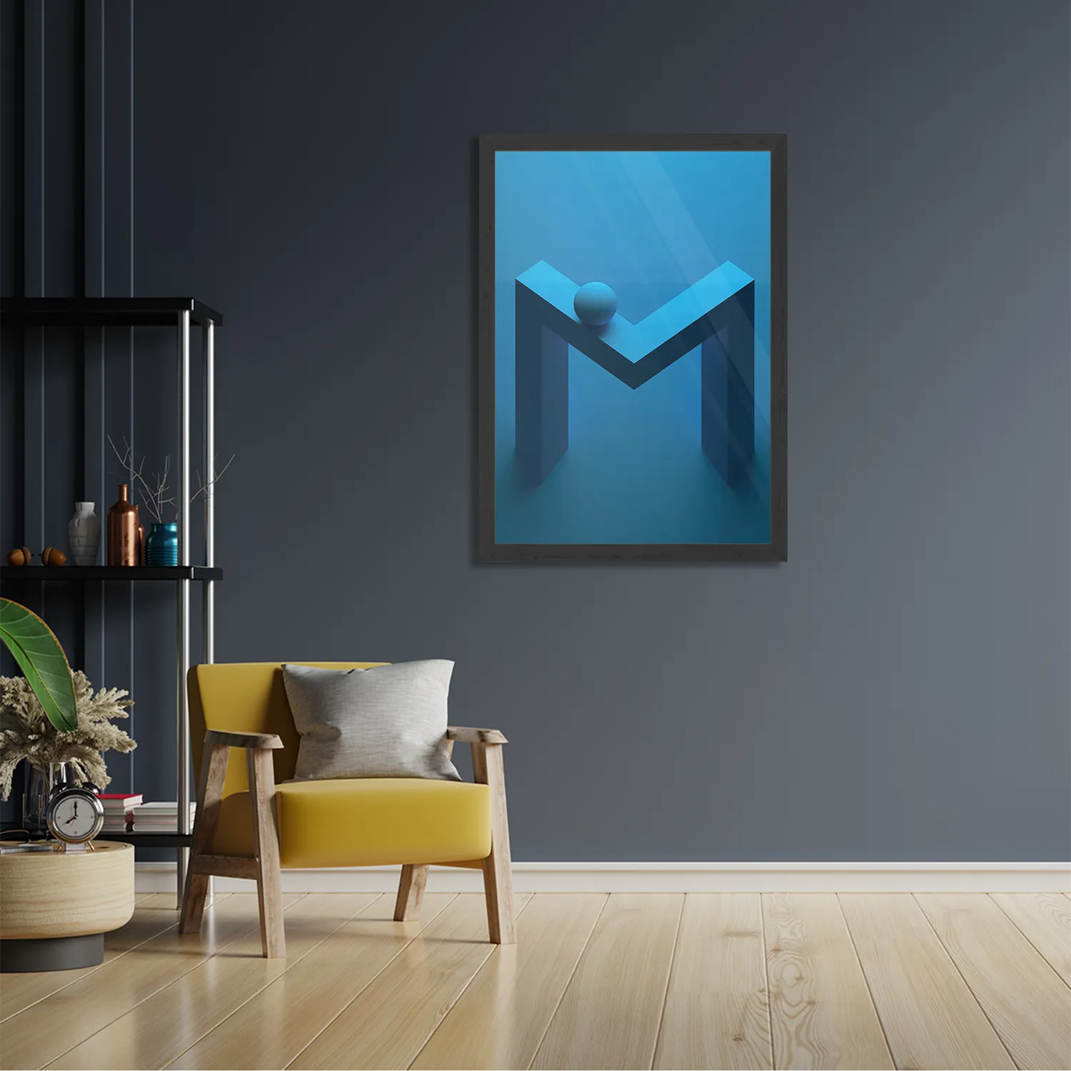 Poster Letter M Rechthoek Verticaal Met Lijst Template PBL 50 70 Verticaal Abstract 25 2