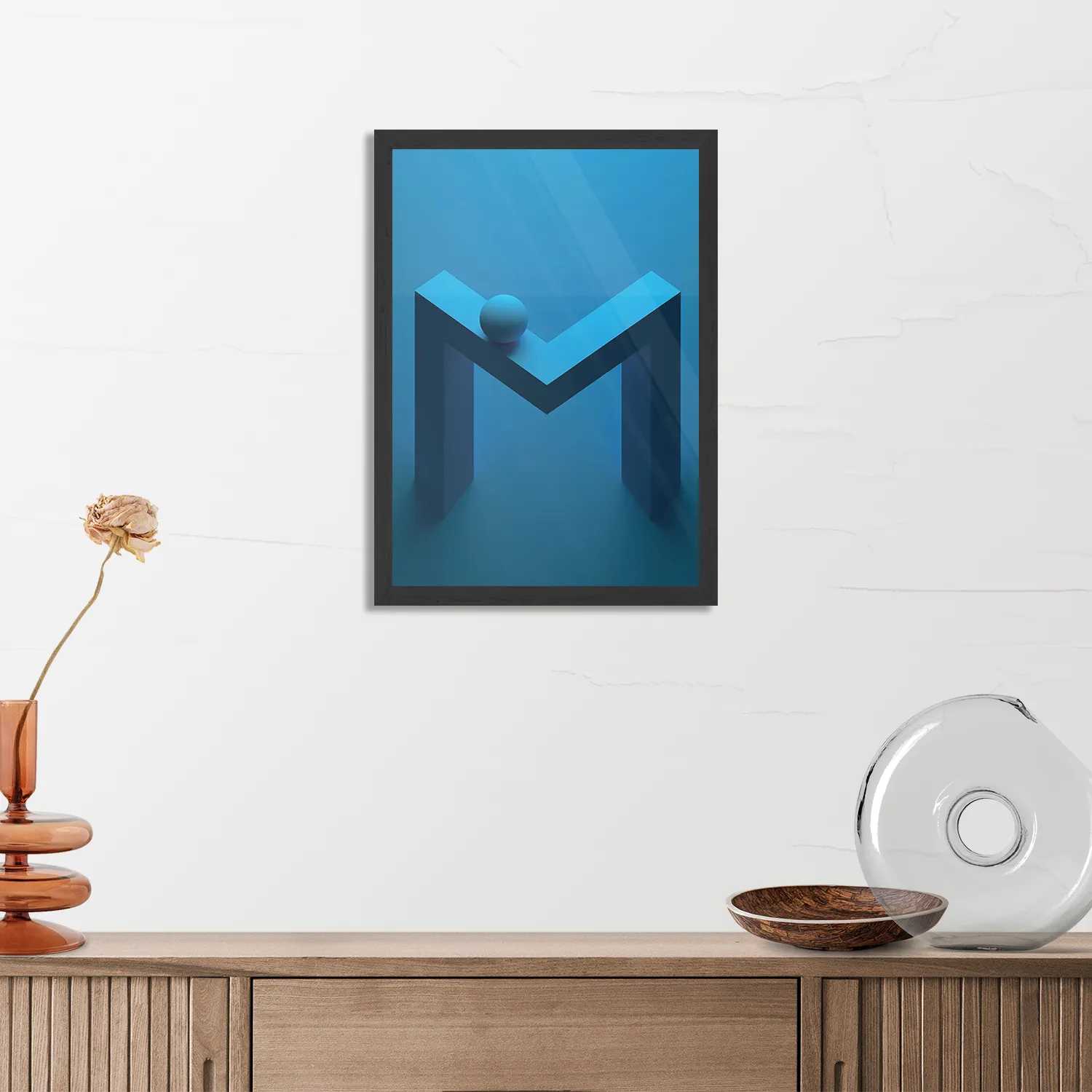 Poster Letter M Rechthoek Verticaal Met Lijst Template PBL 50 70 Verticaal Abstract 25 3