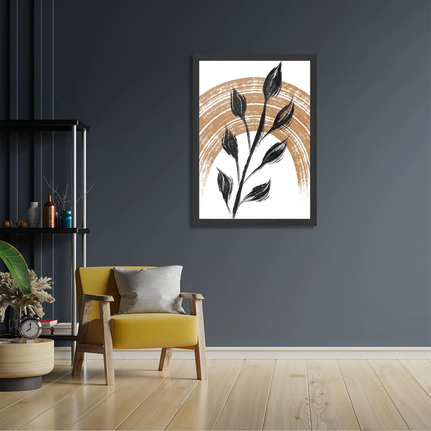 Poster Scandinavisch Patroon met Bloem 01 Rechthoek Verticaal Met Lijst Template PBL 50 70 Verticaal Abstract 33 2