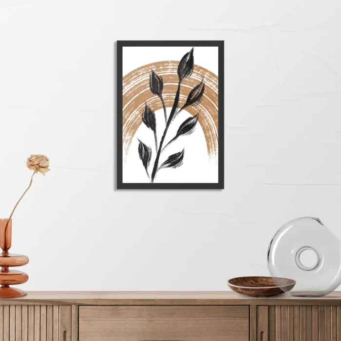 Poster Scandinavisch Patroon met Bloem 01 Rechthoek Verticaal Met Lijst Template PBL 50 70 Verticaal Abstract 33 3