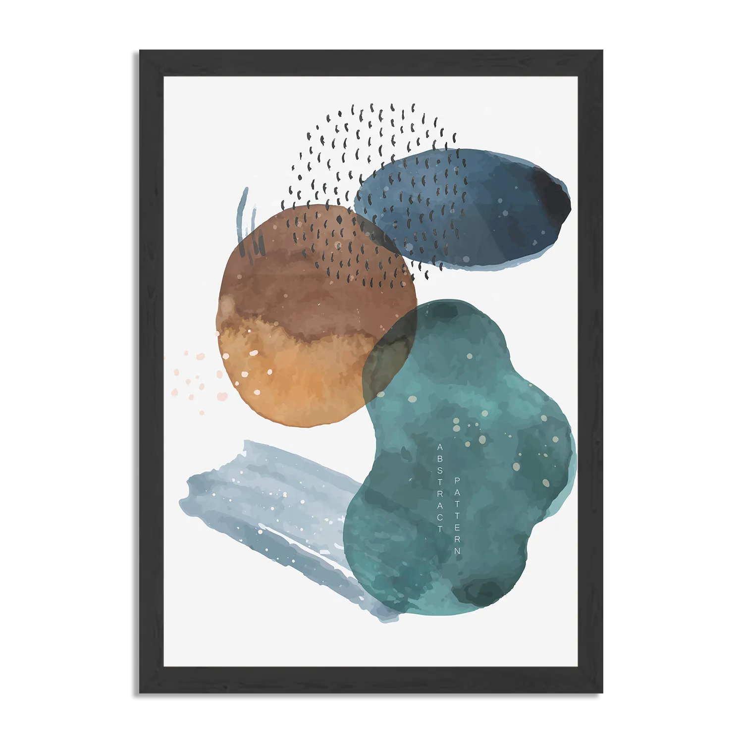 Poster Abstract Cirkels Multikleur 02 Rechthoek Verticaal Met Lijst Template PBL 50 70 Verticaal Abstract 34 1