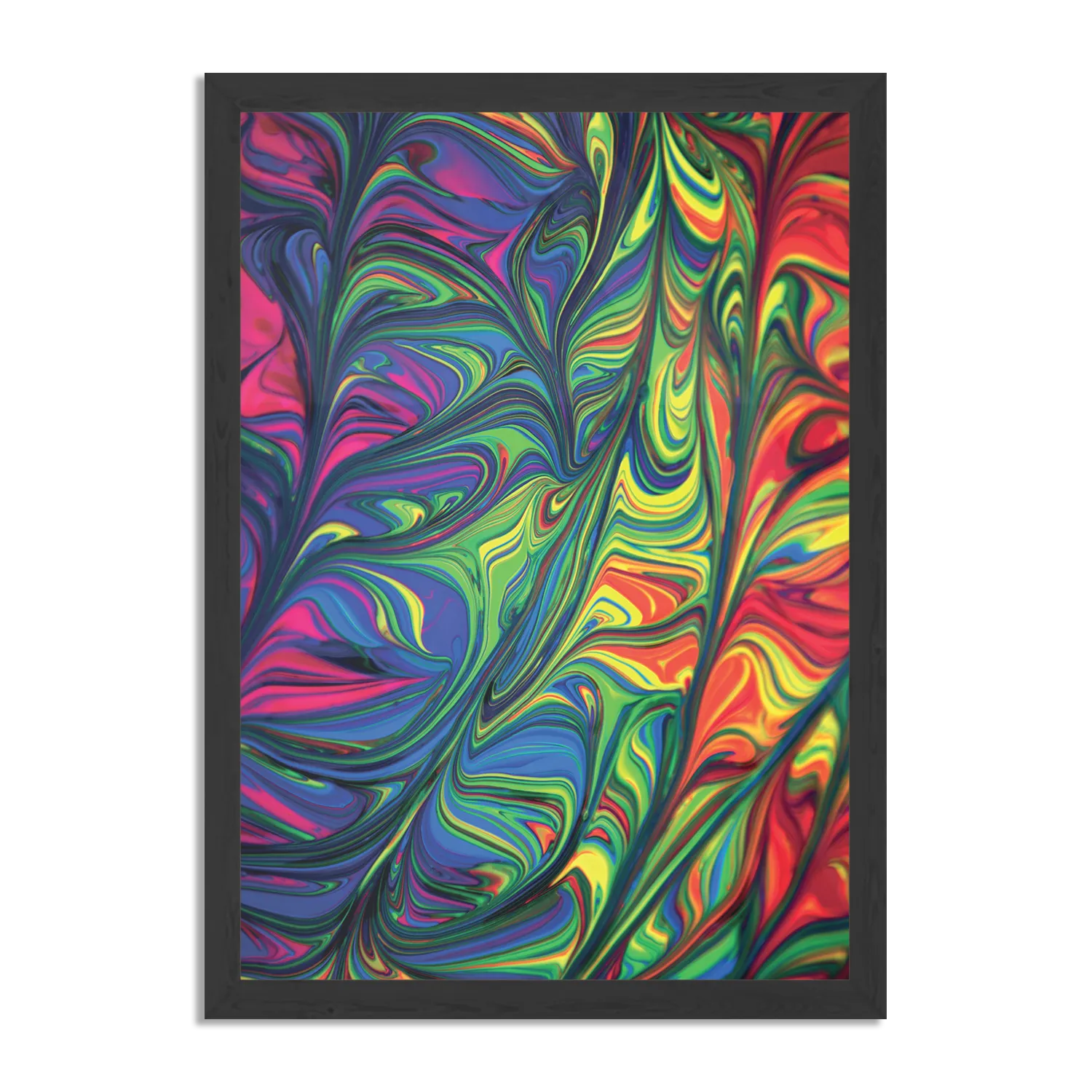 Poster Verf Kleuren Gemengd Rechthoek Verticaal Met Lijst Template PBL 50 70 Verticaal Abstract 37 1