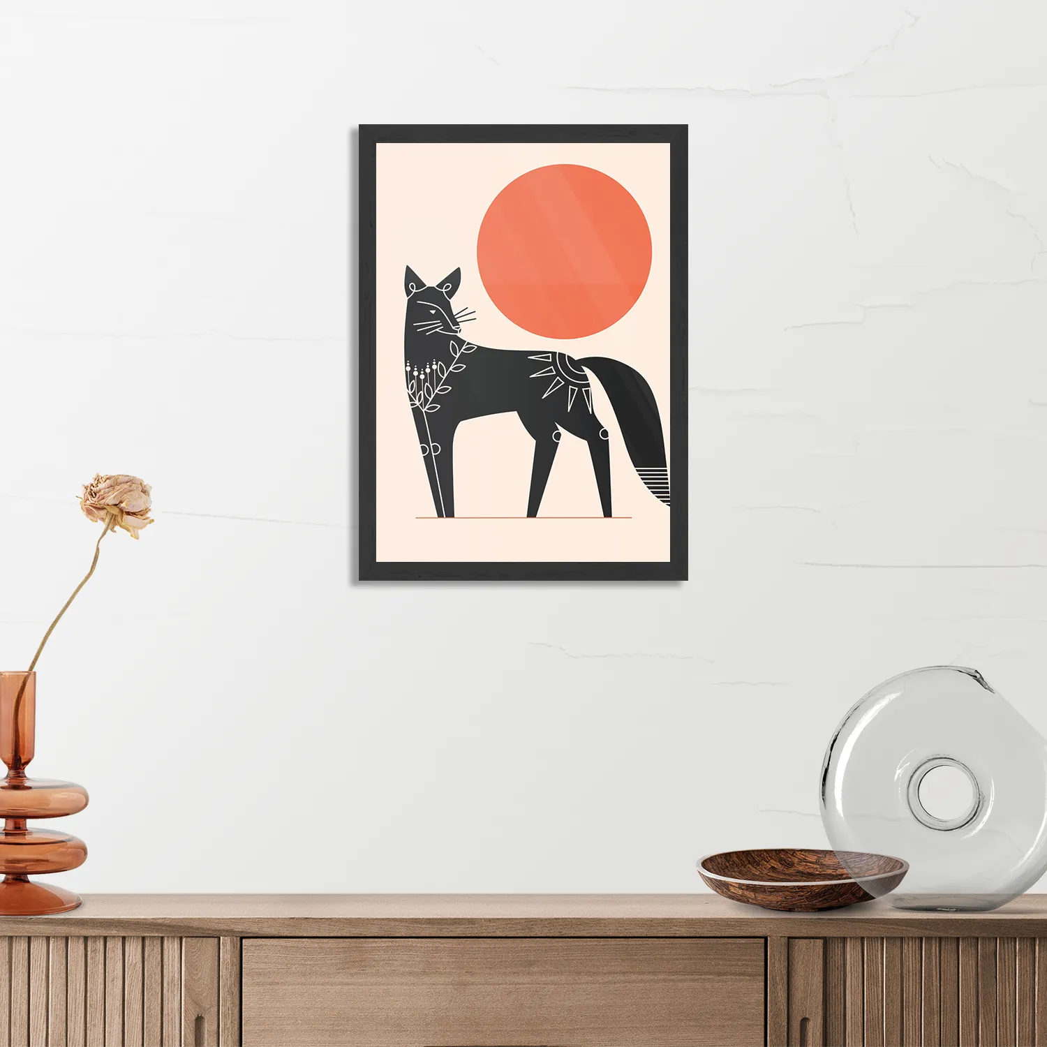 Poster Abstract Gedierte Rechthoek Verticaal Met Lijst Template PBL 50 70 Verticaal Abstract 39 3