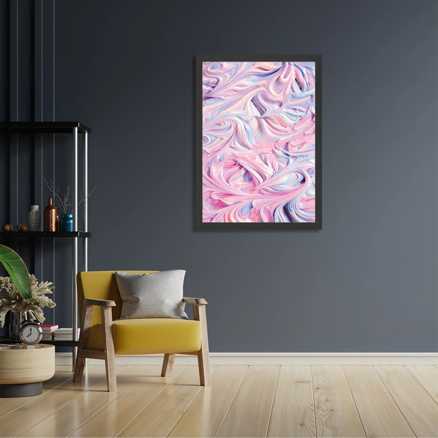 Poster Statisfying Art Roze Rechthoek Verticaal Met Lijst Template PBL 50 70 Verticaal Abstract 45 2