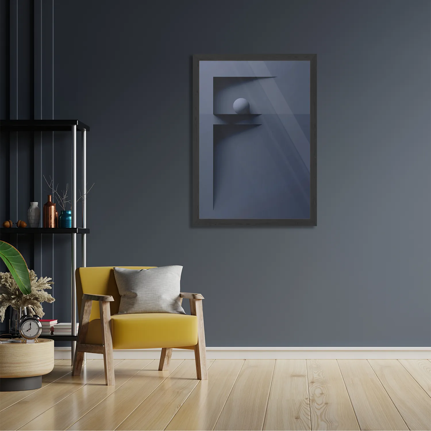 Poster Letter F Rechthoek Verticaal Met Lijst Template PBL 50 70 Verticaal Abstract 46 2