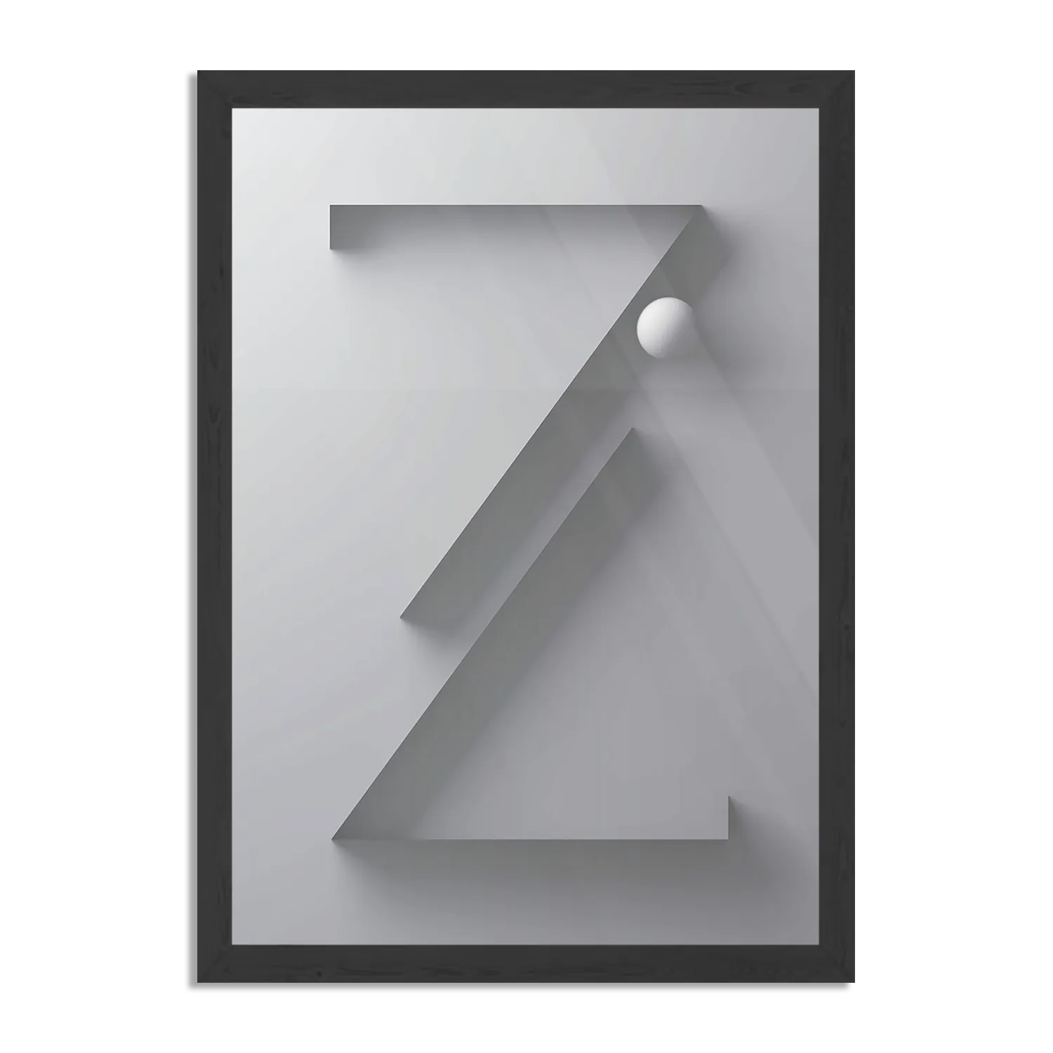 Poster Letter Z Rechthoek Verticaal Met Lijst Template PBL 50 70 Verticaal Abstract 48 1