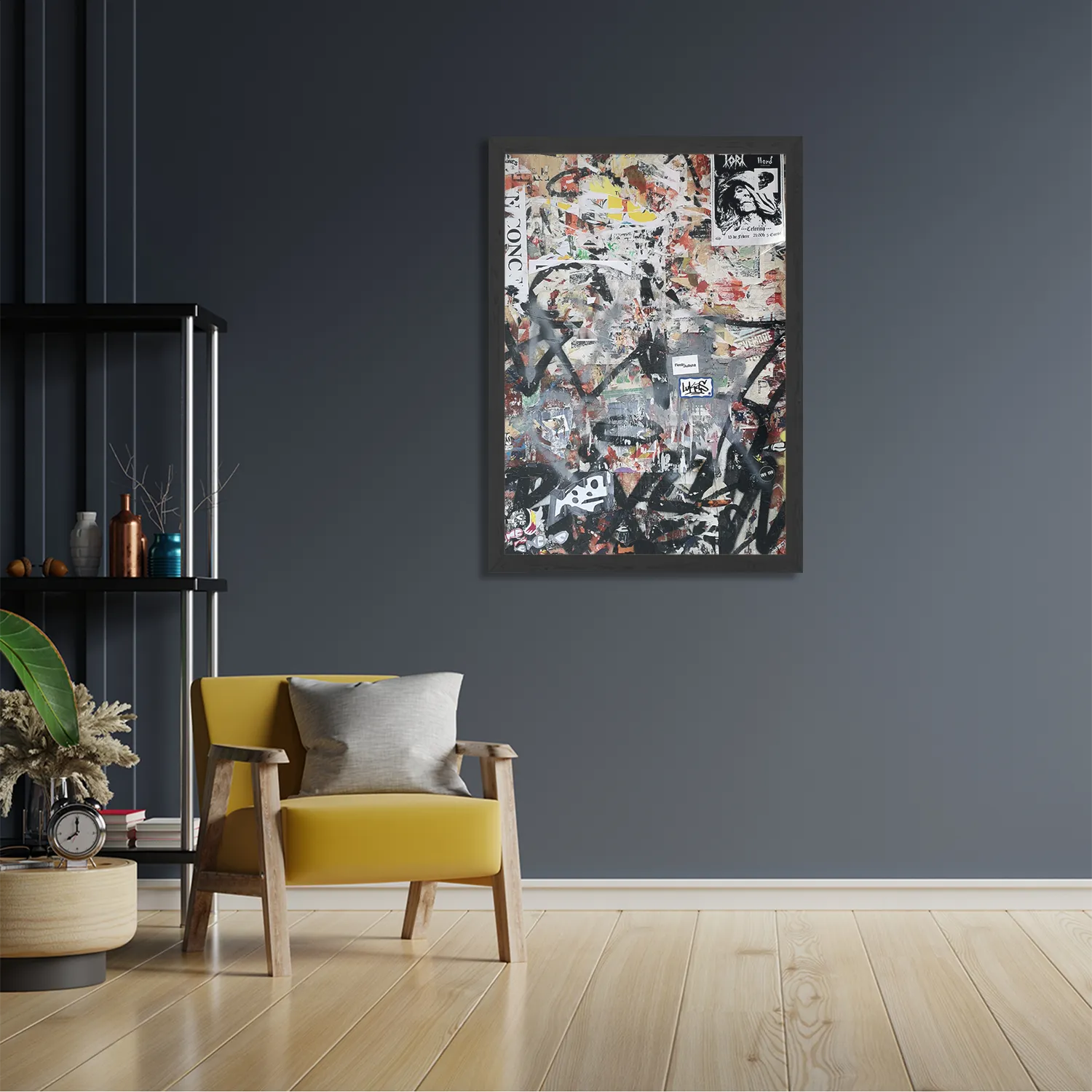 Poster Knip en Plak Kunst Rechthoek Verticaal Met Lijst Template PBL 50 70 Verticaal Abstract 50 2