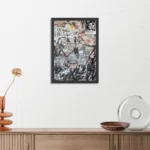 Poster Knip en Plak Kunst Rechthoek Verticaal Met Lijst Template PBL 50 70 Verticaal Abstract 50 3