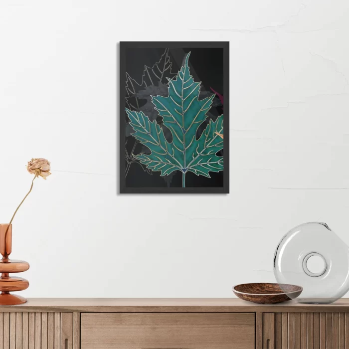 Poster Het Blad Van De Boom Kunst 01 Rechthoek Verticaal Met Lijst Template PBL 50 70 Verticaal Abstract 51 3