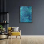 Poster Blue Ice Rechthoek Verticaal Met Lijst Template PBL 50 70 Verticaal Abstract 54 2