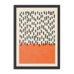 Poster Scandinavisch Oranje Rechthoek Verticaal Met Lijst Template PBL 50 70 Verticaal Abstract 60 1