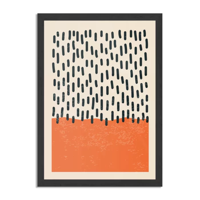 Poster Scandinavisch Oranje Rechthoek Verticaal Met Lijst Template PBL 50 70 Verticaal Abstract 60 1