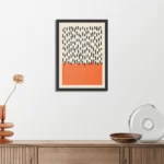 Poster Scandinavisch Oranje Rechthoek Verticaal Met Lijst Template PBL 50 70 Verticaal Abstract 60 3